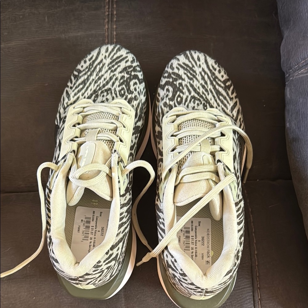 Nike Zebra Print Athletic Shoes - Black and Cream